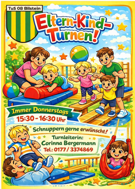 Bewegung für die Kleinsten: Eltern-Kind-Turnen beim TuS 08 Bilstein! ‍️