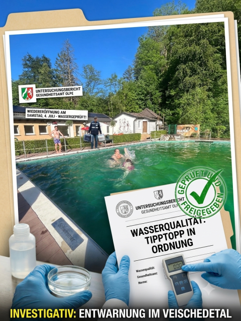 Transparenz im Veischedetal
Warum das Naturbad morgen
wieder öffnet